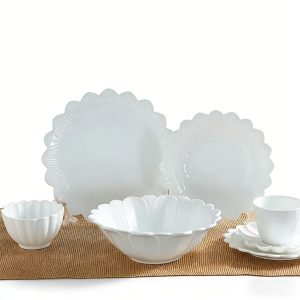 Floral-Patterned Ceramic Dinnerware Set