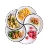 Ceramic Moon-Shaped Nordic Design Dinner Plate Combo Porcelain Tableware Set 5 Platters Wedding Decorative Party Gift