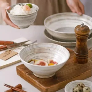 Crockery Pottery Tableware Dinnerware Set Luxury Ceramic Bowl Set for Restaurant