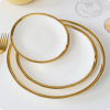Gold-Rimmed Ceramic Plate